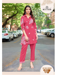 Mittoo Kurti Rasika Co Ord Set Catalog at Wholesale Rate