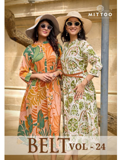 Mittoo Kurti Belt Vol 24 One Piece Dress Catalog at Wholesale Rate
