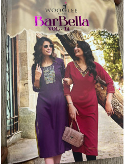 Wooglee Fashion Barbella Vol 14 Rayon Kurti Catalog at Wholesale Rate