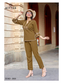 Mittoo Kurti Korra Vol 2 Co Ord Set Catalog at Wholesale Rate