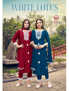 Woodee White Lotus Vol 2 Readymade Dress Catalog at Wholesale Rate