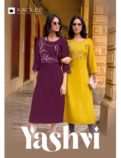 Kadlee Yashvi Rayon Kurti Catalog at Wholesale Rate