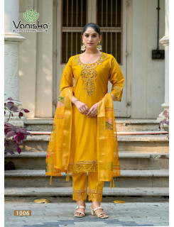 Vaniska Fashion Flora Embroidery Salwar Kameez Catalog at Wholesale Rate