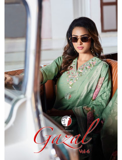 Anju Fabrics Gazal Vol 6 Embroidery Salwar Kameez Catalog at Wholesale Rate