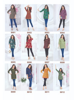 Mayur Creation Crystal Vol 8 Ladies Tops Catalog at Wholesale Rate