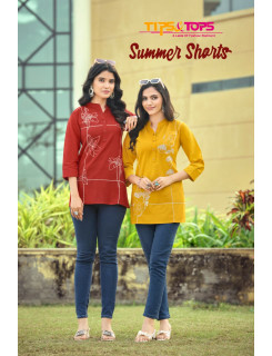 Tips And Tops Summer Shorts Ladies Tops Catalog at Wholesale Rate