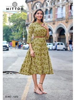 Mittoo Kurti Belt Vol 25 One Piece Dress Catalog at Wholesale Rate
