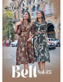 Mittoo Kurti Belt Vol 25 One Piece Dress Catalog at Wholesale Rate