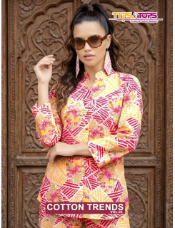 Tips And Tops Cotton Trends Vol 4 Co Ord Set Catalog at Wholesale Rate