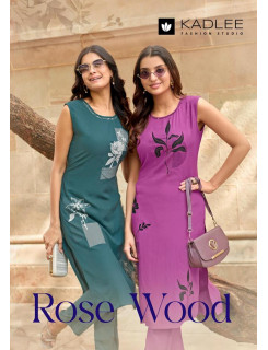 Kadlee Rose Wood Kurtis With Bottom Catalog at Wholesale Rate