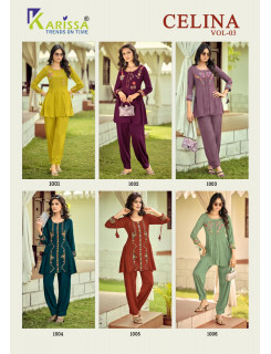 Karissa Celina Vol 3 Co Ord Set Catalog at Wholesale Rate