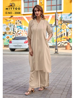 Mittoo Kurti Estilla Kurtis With Bottom Catalog at Wholesale Rate