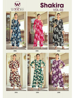 Woodee Shakira Vol 3 Co Ord Set Catalog at Wholesale Rate