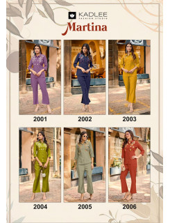 Kadlee Martina Co Ord Set Catalog at Wholesale Rate