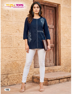 Tips And Tops Viana Cotton Kurtis Catalog at Wholesale Rate