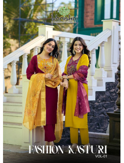 Vaniska Fashion Kasturi Readymade Dress Catalog at Wholesale Rate
