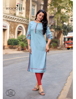 Wooglee Fashion Aarvika Rayon Kurti Catalog at Wholesale Rate