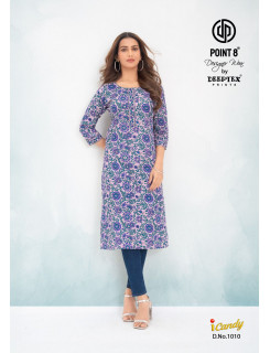 Deeptex Point 8 I Candy Cotton Kurtis Catalog at Wholesale Rate