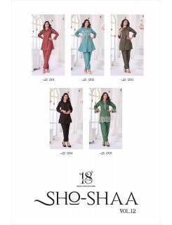 18 Attitude Sho Shaa Vol 12 Co Ord Set Catalog at Wholesale Rate