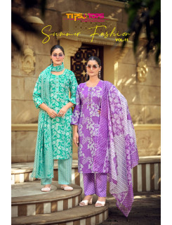 Tips And Tops Summer Fashion Vol 11 Cotton Salwar Kameez Catalog at Wholesale Rate