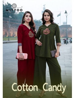 Mittoo Kurti Cotton Candy Co Ord Set Catalog at Wholesale Rate