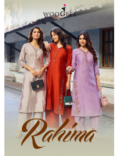 Wooglee Fashion Rahima Kurtis With Bottom Catalog at Wholesale Rate