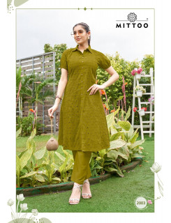 Mittoo Kurti Charvi Kurtis With Bottom Catalog at Wholesale Rate