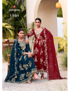 Rangoon Violet Cotton Salwar Kameez Catalog at Wholesale Rate