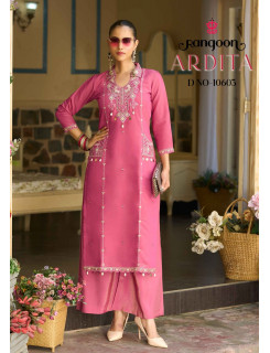 Rangoon Ardita Kurti Palazzo Set Catalog at Wholesale Rate