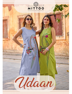 Mittoo Kurti Udaan Kurtis With Bottom Catalog at Wholesale Rate