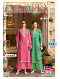 Rangoon Ardita Kurti Palazzo Set Catalog at Wholesale Rate