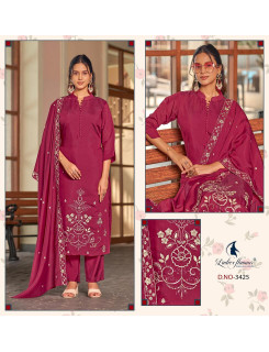 Ladies Flavour dno 3424 Embroidery Salwar Kameez Size Set at Wholesale Rate
