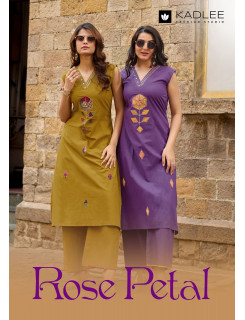 Kadlee Rose Petal Kurtis With Bottom Catalog at Wholesale Rate