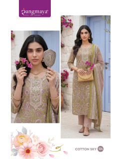 Rangmaya Cotton Sky Cotton Salwar Kameez Catalog at Wholesale Rate