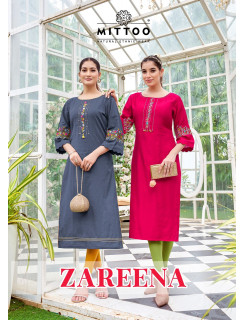 Mittoo Kurti Zareena Rayon Kurtis Catalog at Wholesale Rate