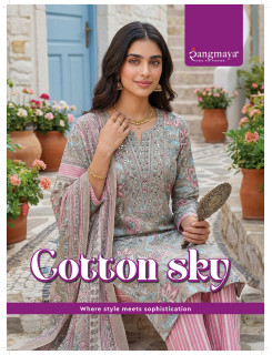 Rangmaya Cotton Sky Cotton Salwar Kameez Catalog at Wholesale Rate