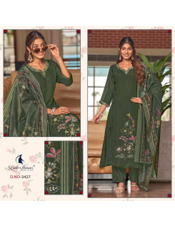 Ladies Flavour dno 3427 Embroidery Salwar Kameez Size Set at Wholesale Rate