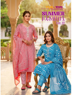 Tips And Tops Summer Fashion Vol 12 Cotton Salwar Kameez Catalog at Wholesale Rate