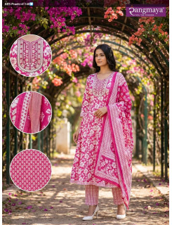 Rangmaya Prachi Printed Salwar Kameez Size Set at Wholesale Rate
