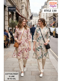 Ossm Style 130 Kurtis With Bottom Size Set at Wholesale Rate