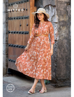 Mittoo Kurti Belt Vol 26 One Piece Dress Catalog at Wholesale Rate