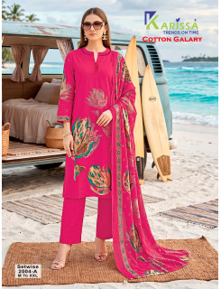 Karissa Dno 2004 Cotton Salwar Kameez Size Set at Wholesale Rate