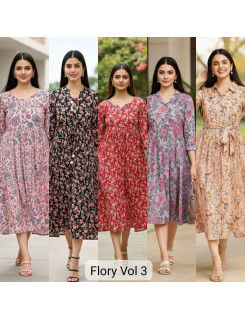 Aarvee Creation Flory Vol 3 One Piece Dress Catalog at Wholesale Rate