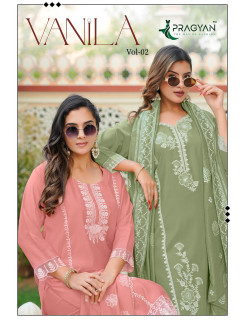 Pragyan Vanila Vol 2 Embroidery Salwar Kameez Catalog at Wholesale Rate