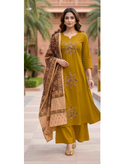 Aarvee Creation Kalamkari Cotton Salwar Kameez Size Set at Wholesale Rate