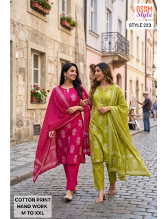 Ossm Style 223 Cotton Salwar Kameez Size Set at Wholesale Rate Ossm Style 223 Cotton Salwar Kameez Size Set at Wholesale Rate