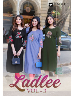 Kadlee Ladlee Vol 3 Rayon Kurti Catalog at Wholesale Rate
