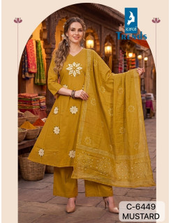 Kaya Trends Dno 6449 Cotton Salwar Kameez Size Set at Wholesale Rate