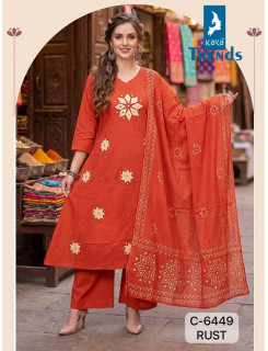 Kaya Trends Dno 6449 Cotton Salwar Kameez Size Set at Wholesale Rate