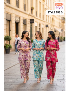 Aarvee Creation Dno 255 Co Ord Set Size Set at Wholesale Rate